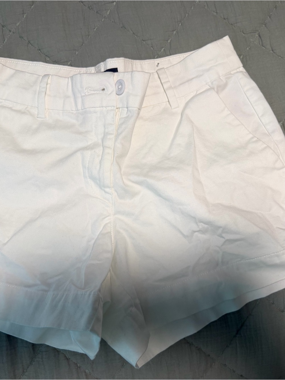 Nautica White Women's Shorts with Subtle Ombre Hem